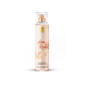 Aqua Rosa refreshing fragrance Body Splash bottle on a white background