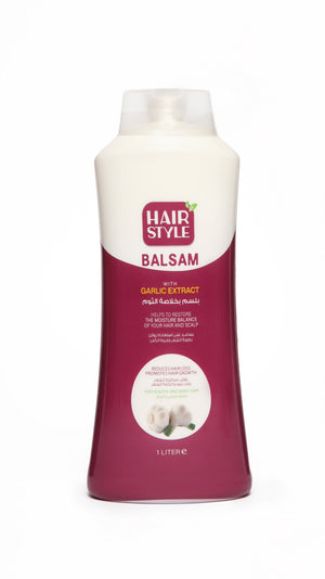 Hairstyle balsam with garlic