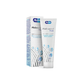 Melanocool cream tube and packaging