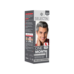Selecta hair coloration kit packaging with a man's face on a white background