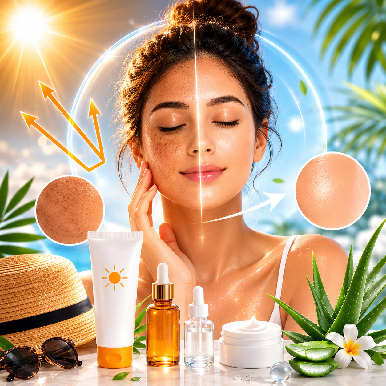 skin darkening in summer