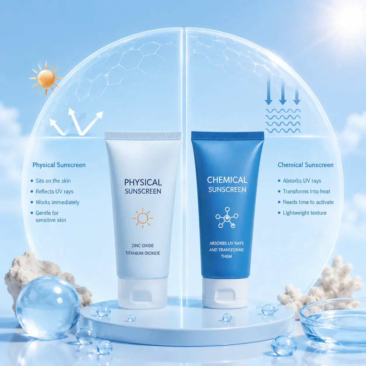  the difference between physical and chemical sunscreen