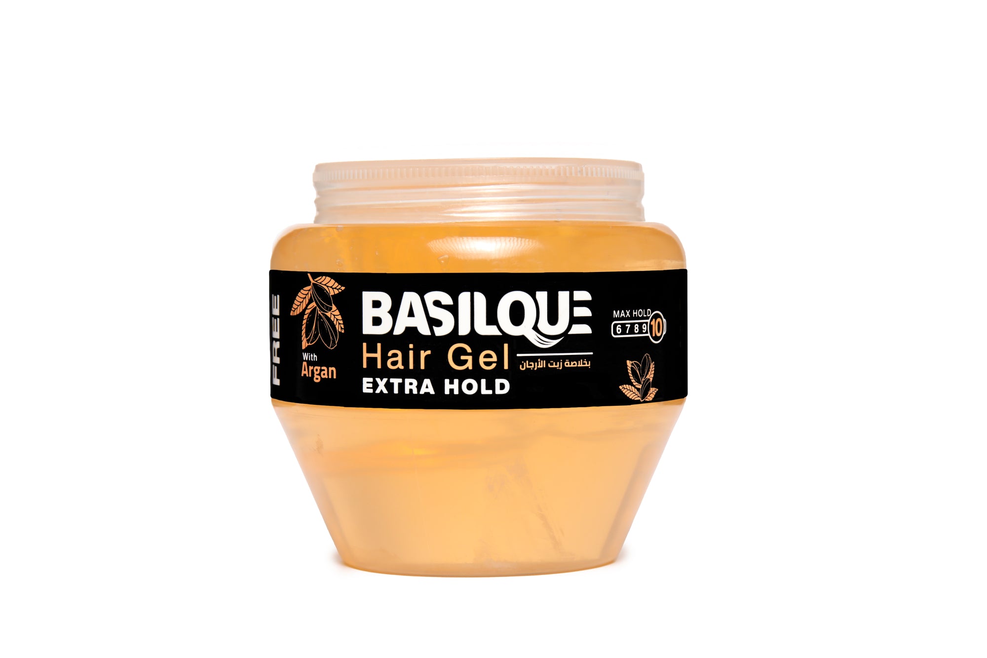 Basilque hair gel extra hold with argan oil, 350 gm