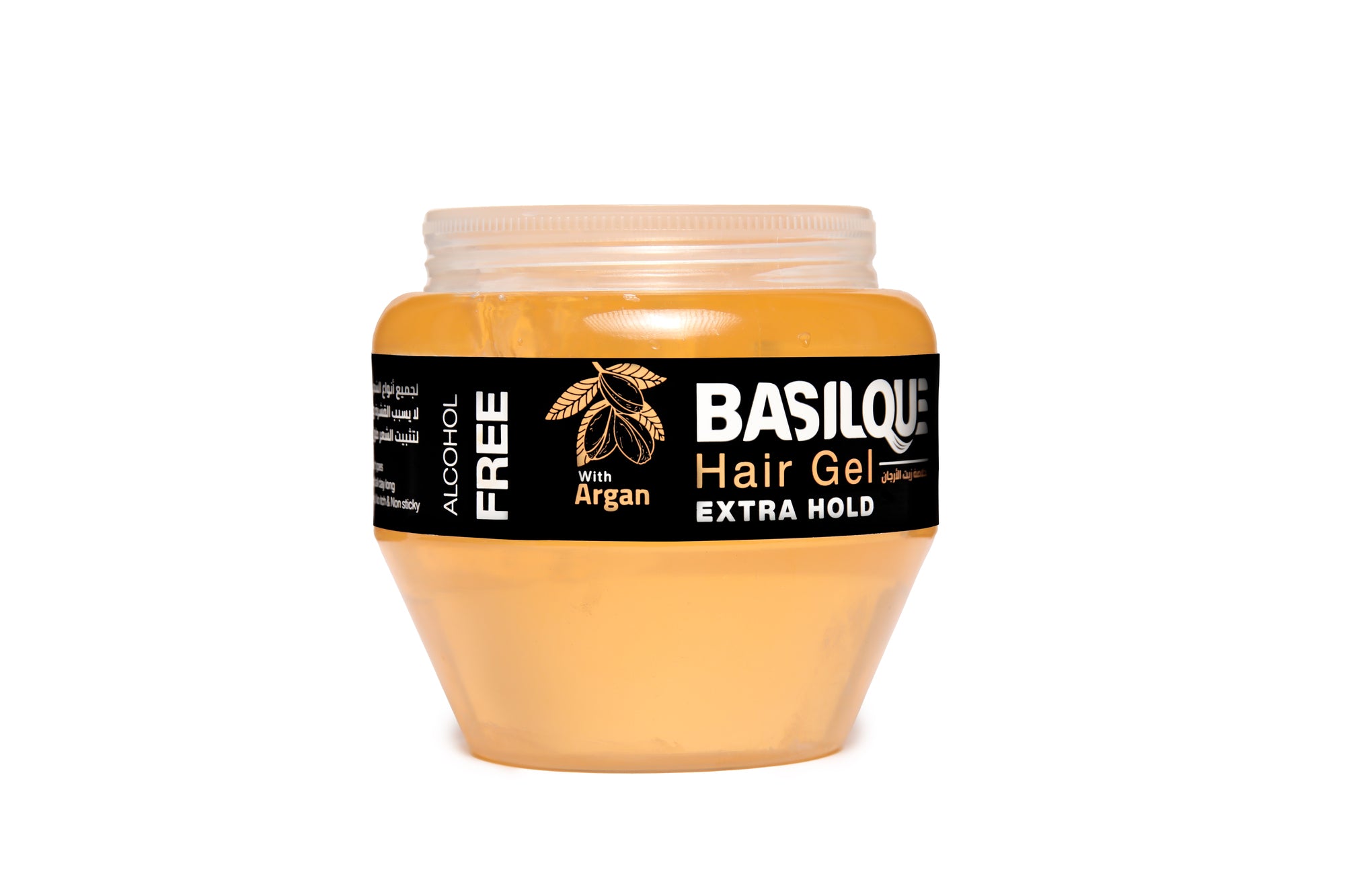 Basilque hair gel extra hold with argan oil, 350 gm
