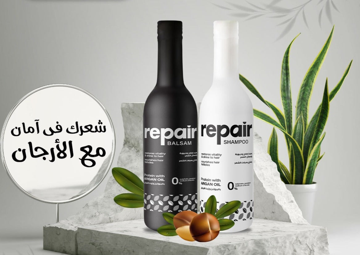 Basilque Repair Zero sulfate shampoo and balsam,  (500 ml)