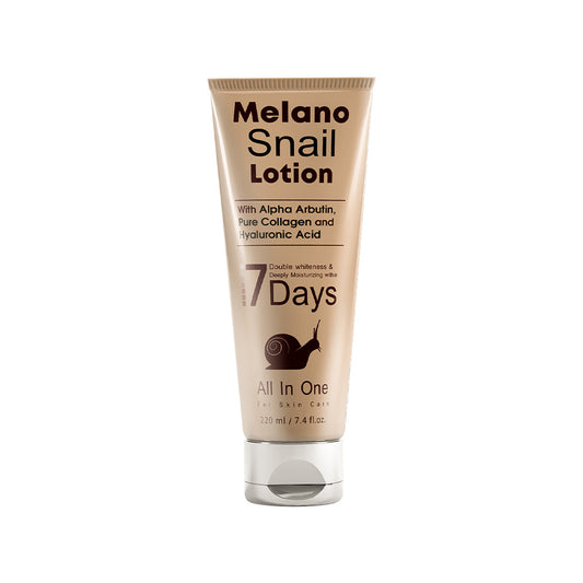Melano Snail-lotion with Alpha Arbutin, Pure Collagen and Hyaluronic Acid 220 ml