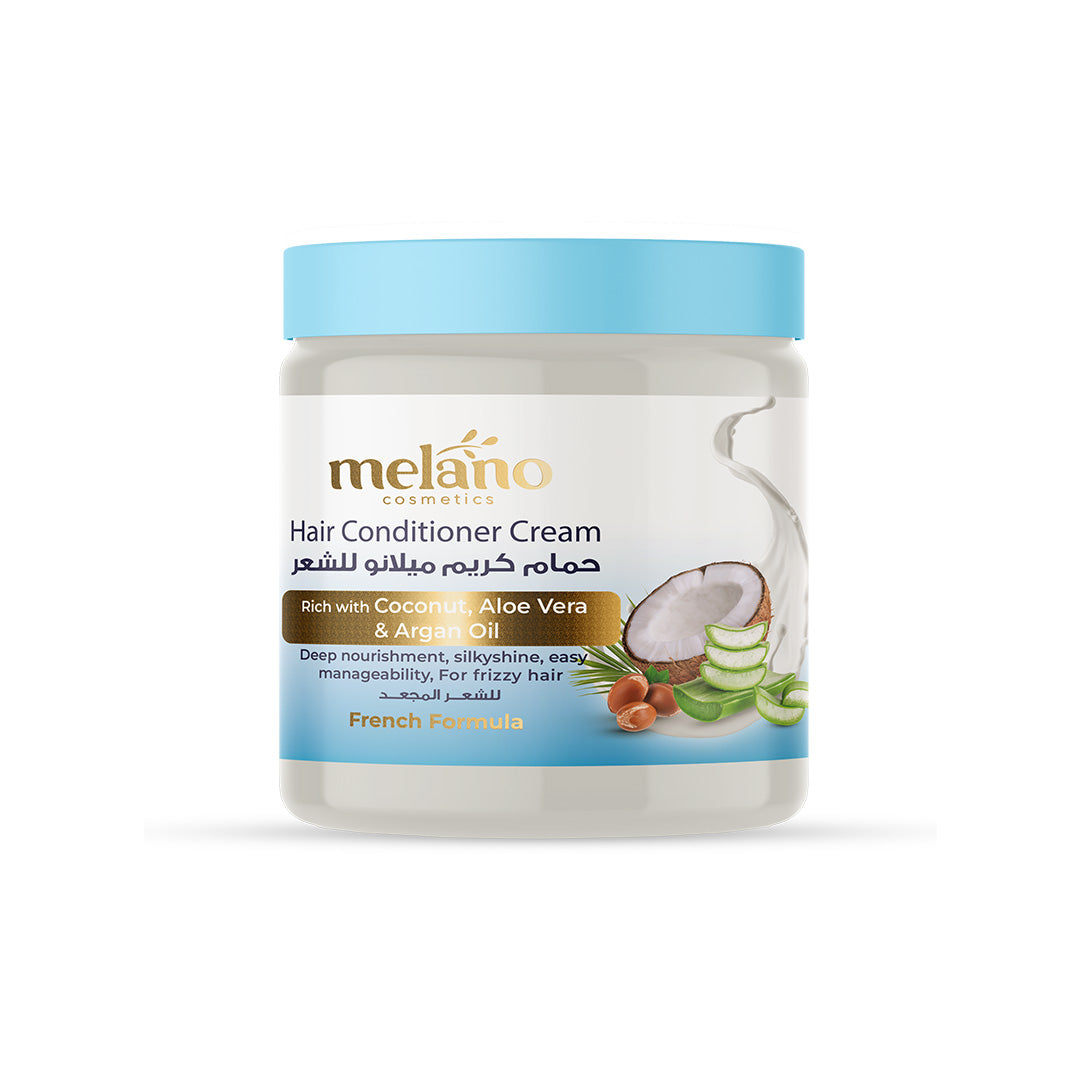 Melano hair conditioner with aloe vera, coconut oil, argan oil
