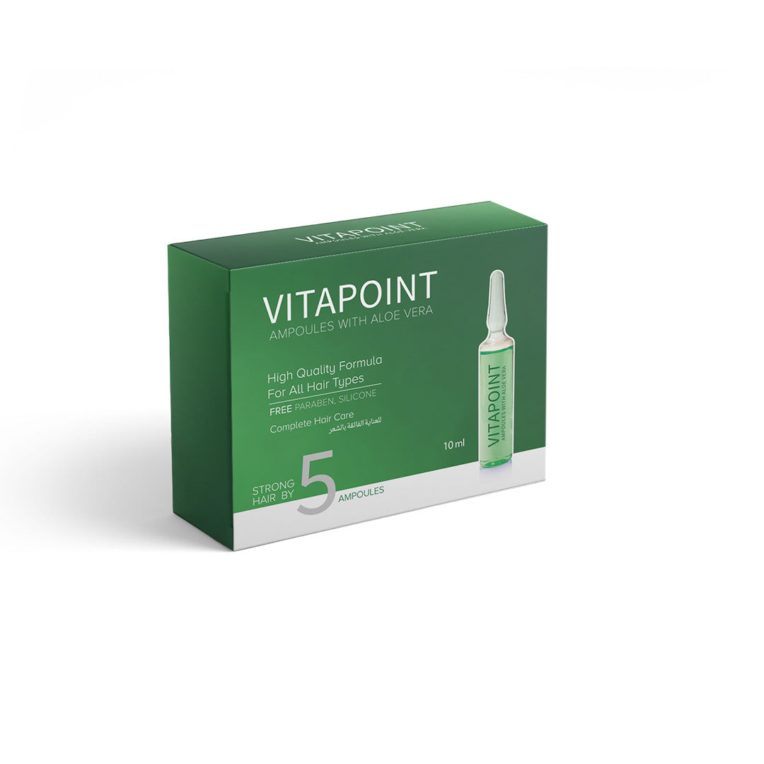 Vitapoint hair ampoules with aloe vera, 5 * 10 ml