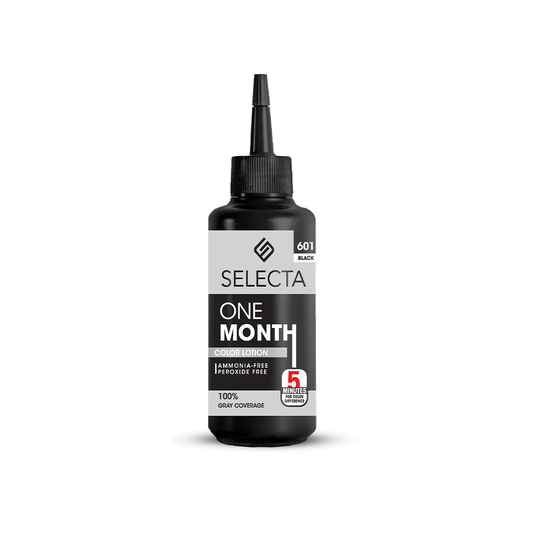 Selecta One Month hair dye bottle on a white background
