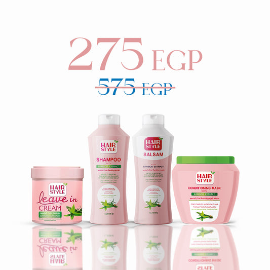 Hairstyle set with bamboo extract