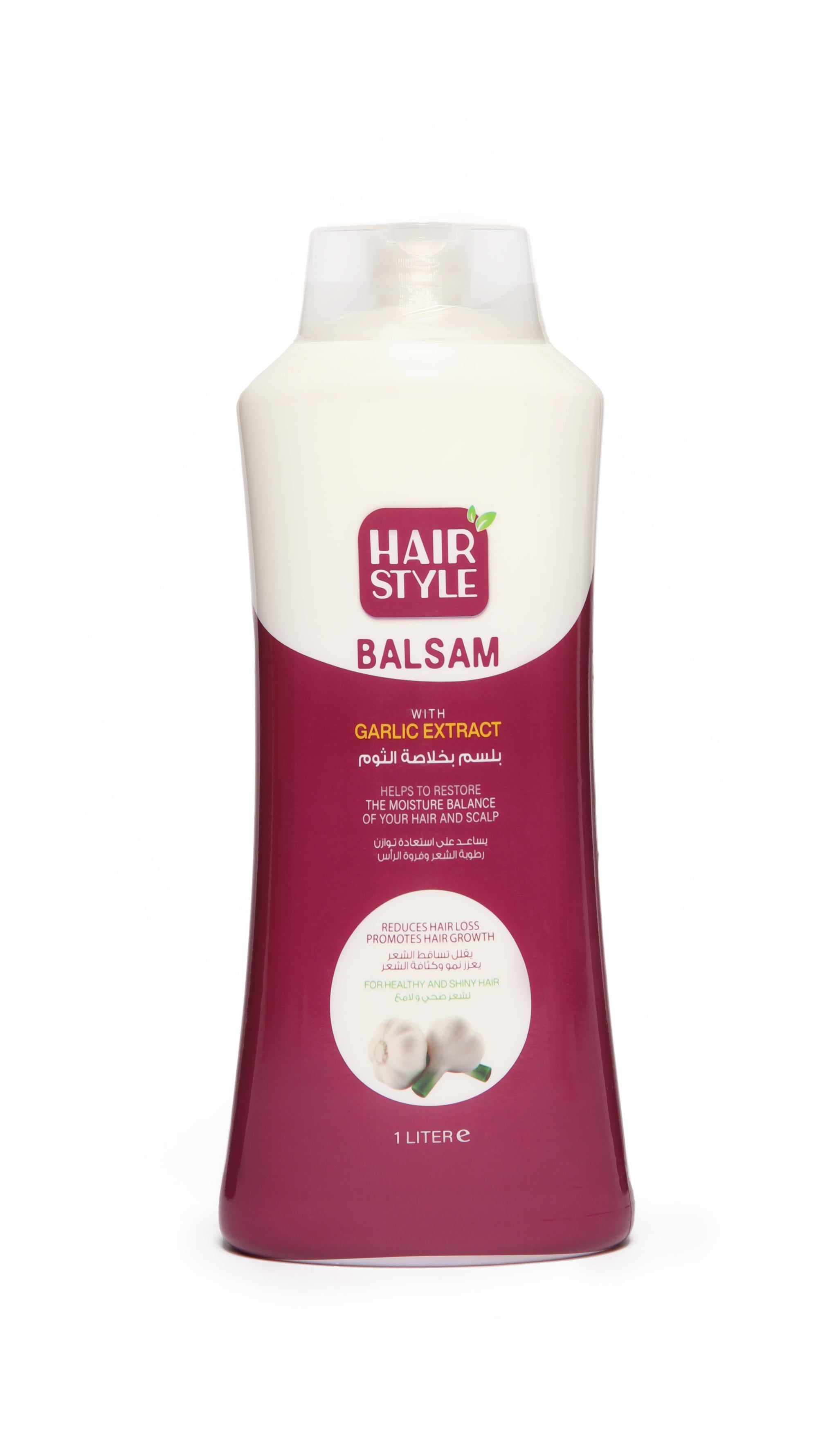 Hairstyle balsam with garlic