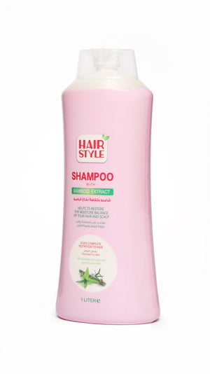 Hairstyle shampoo with bamboo bottle