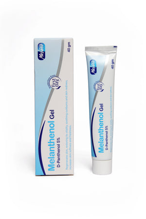 Melanthen Gel packaging with tube and box on a white background