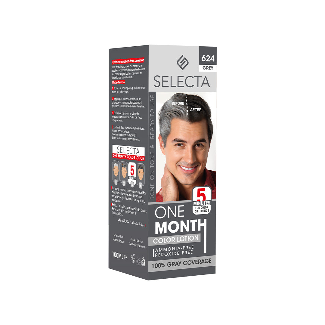 Selecta hair coloration kit packaging with a man's face on a white background