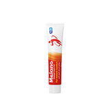 Tube of Melano massage cream on a white background