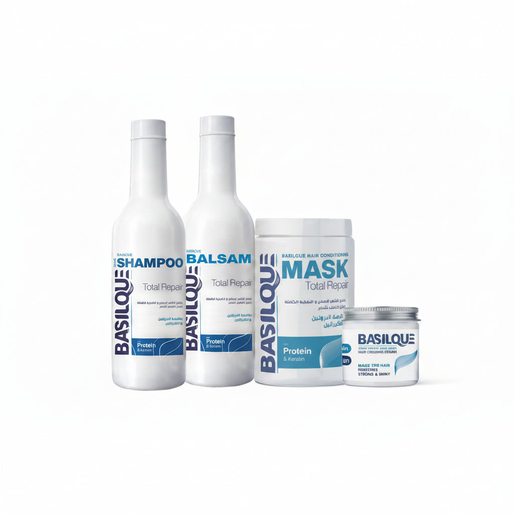 Basilque Total Repair Set – Shampoo + Balsam + Mask + Hair Dressing
