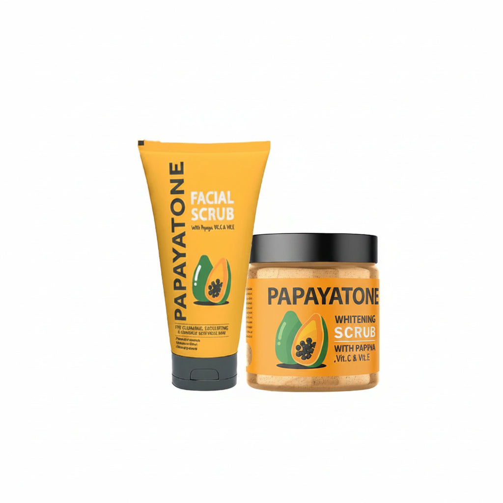 Papayatone Brightening Scrub Set – Smooth & Glow Skin