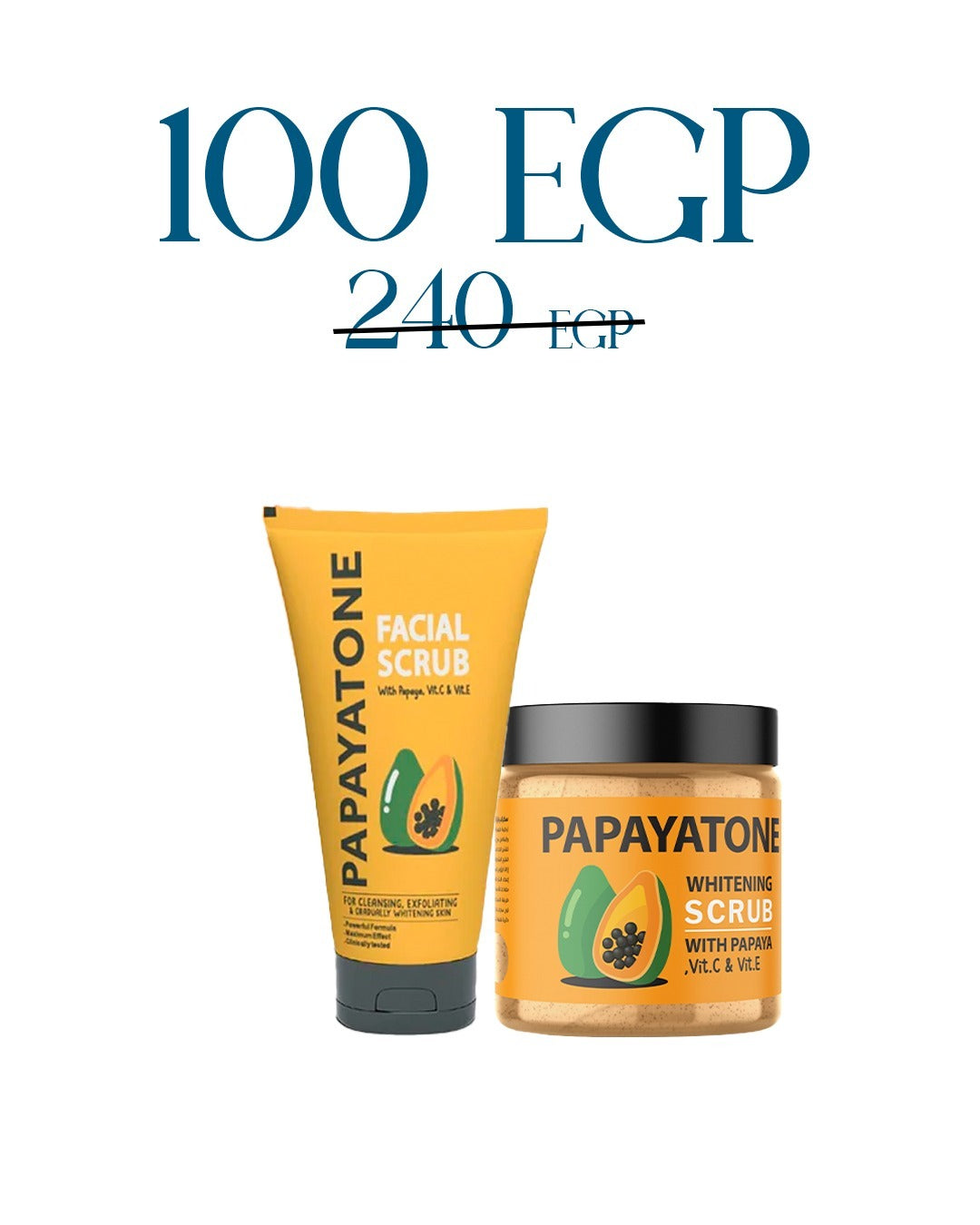 Papayatone Brightening Scrub Set – Smooth & Glow Skin