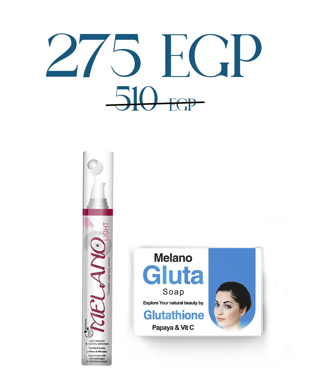 Melano Eye Light & Gluta Soap Bundle