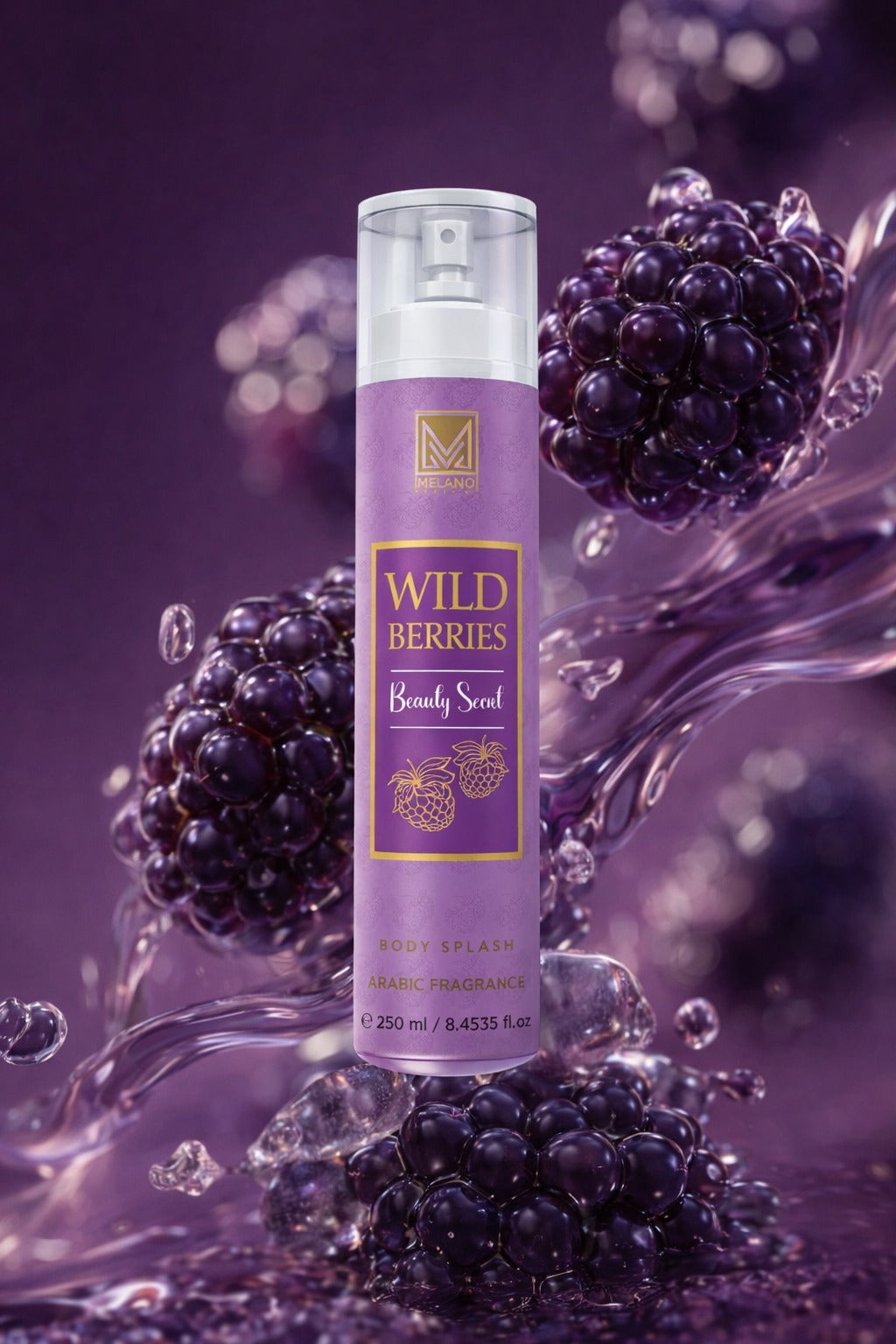 Melano body splash wild berry