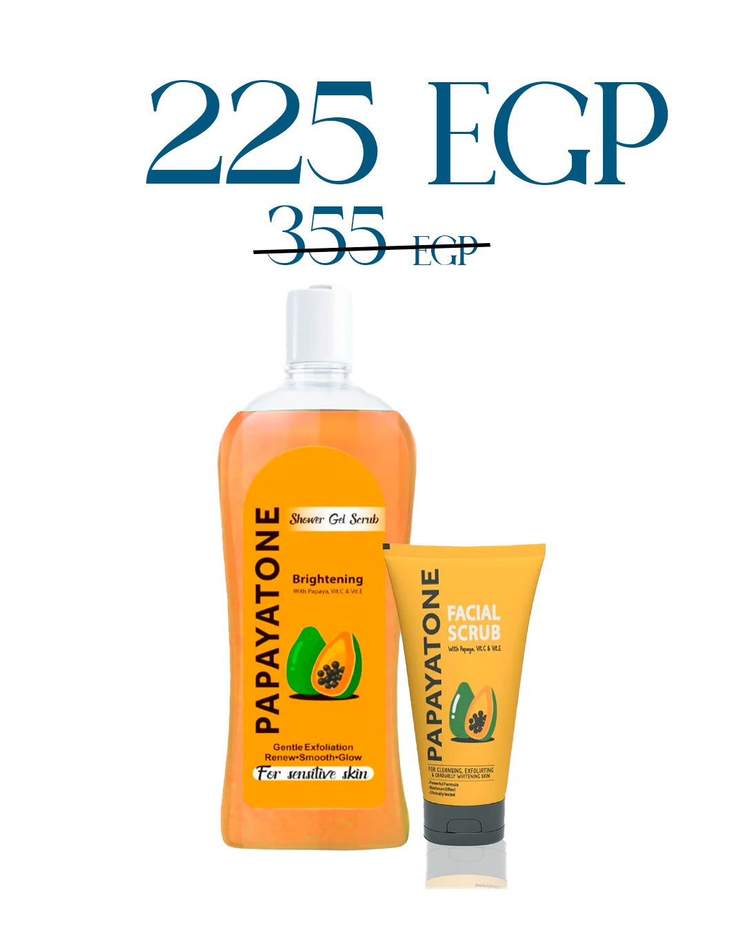 Melano Papayatone  whitening facial scrub / shower scrub