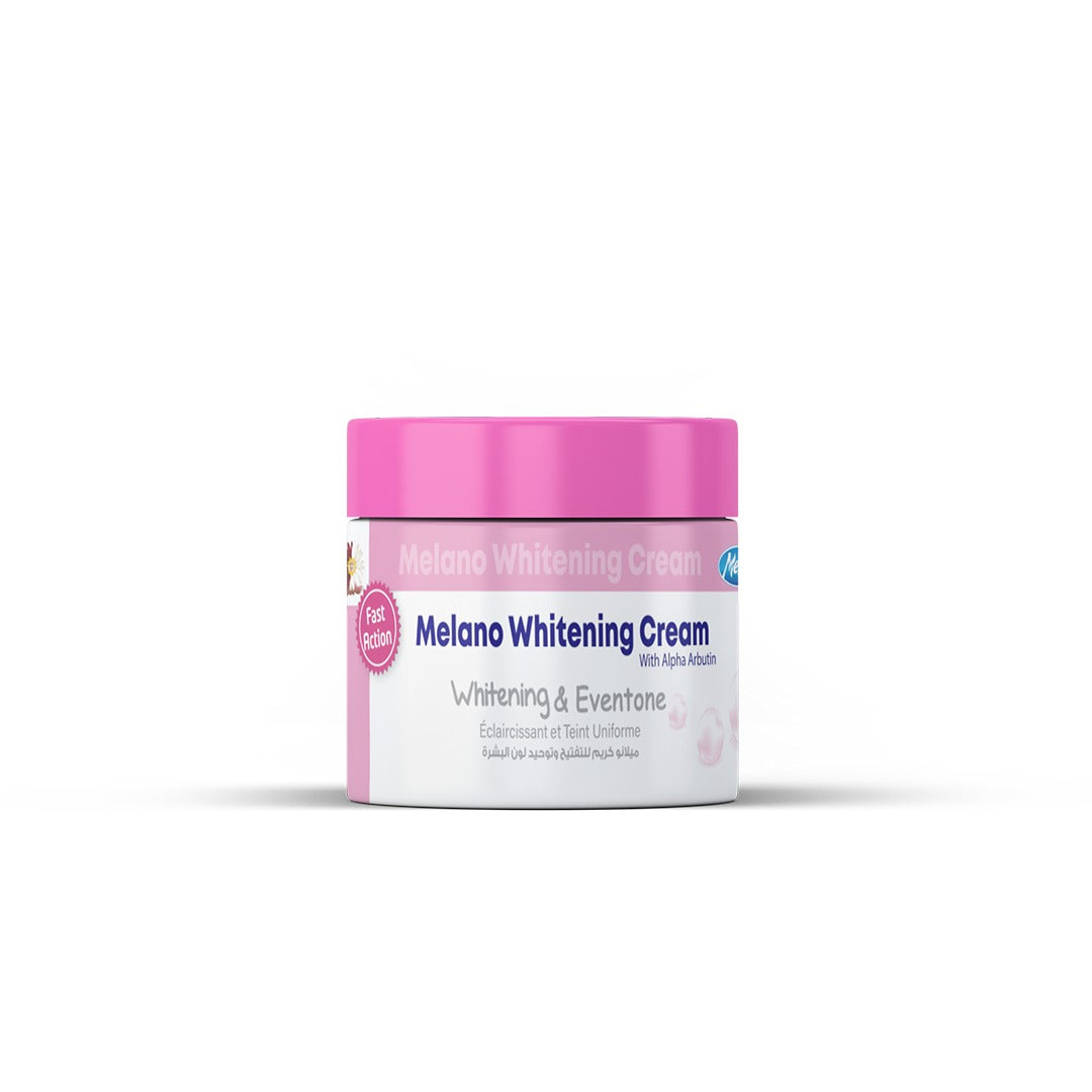 Melano Whitening cream with Alpha Arbutin jar