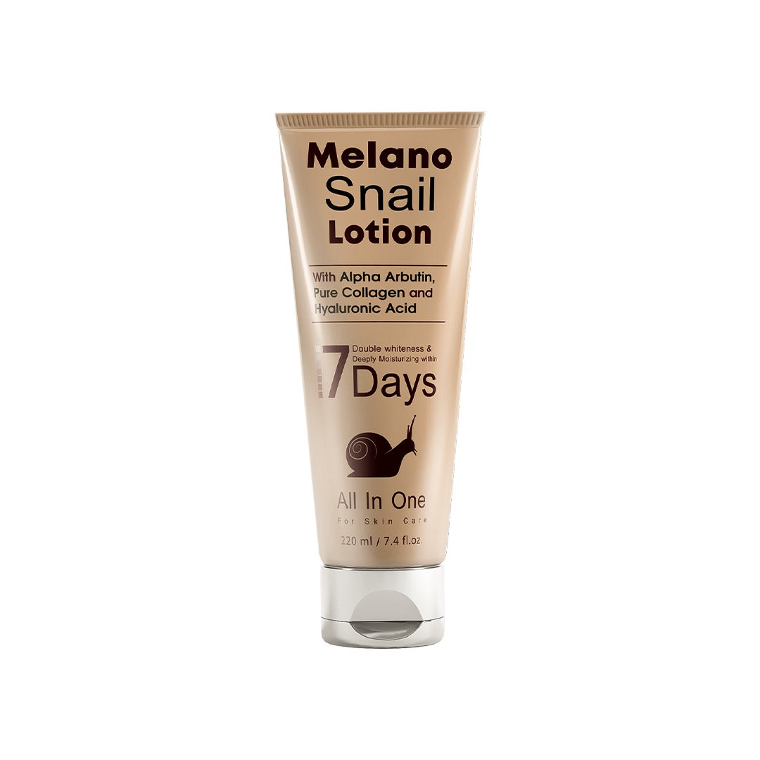 Melano Snail-lotion with Alpha Arbutin, Pure Collagen and Hyaluronic Acid 220 ml