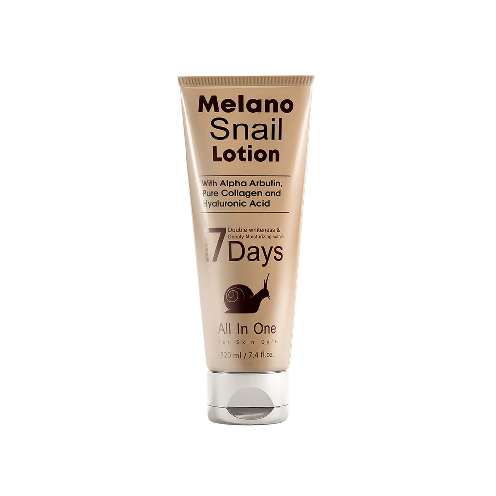 Melano Snail-lotion with Alpha Arbutin, Pure Collagen and Hyaluronic Acid 220 ml