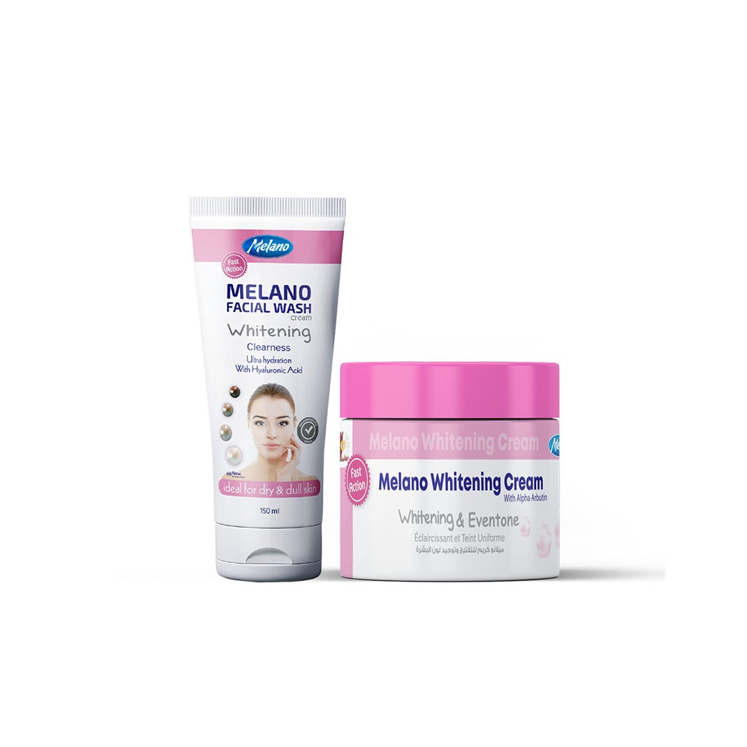 Melano whitening Facial Wash + Melano Whitening Cream