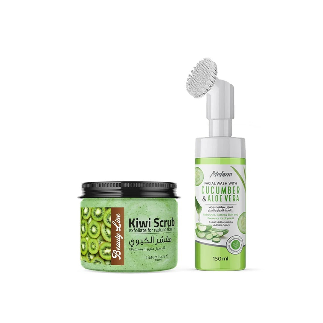 Melano Cucumber & Aloe Vera Facial Wash with Kiwi Scrub