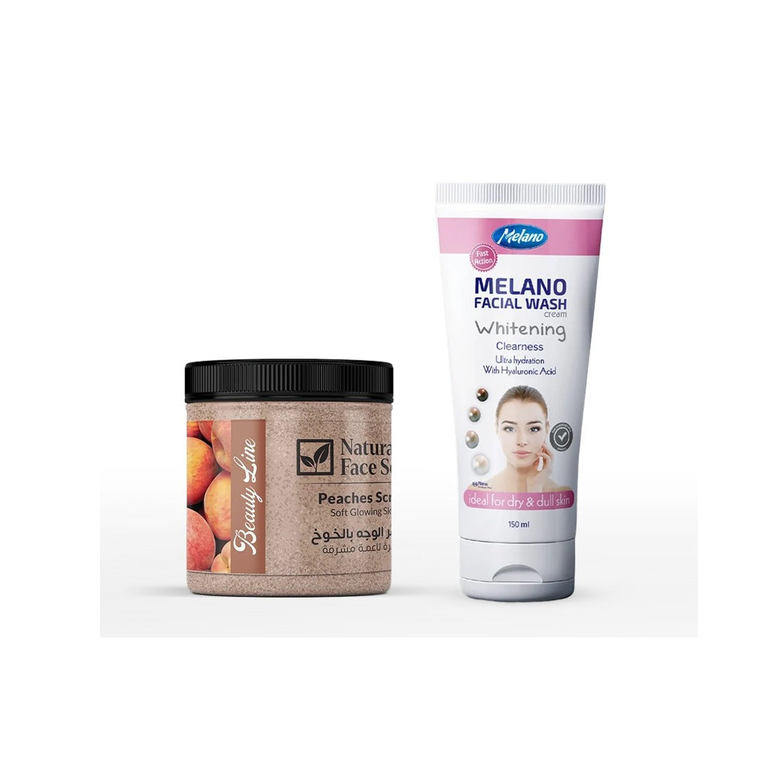 Melano Whitening Facial Wash with Peach Scrub