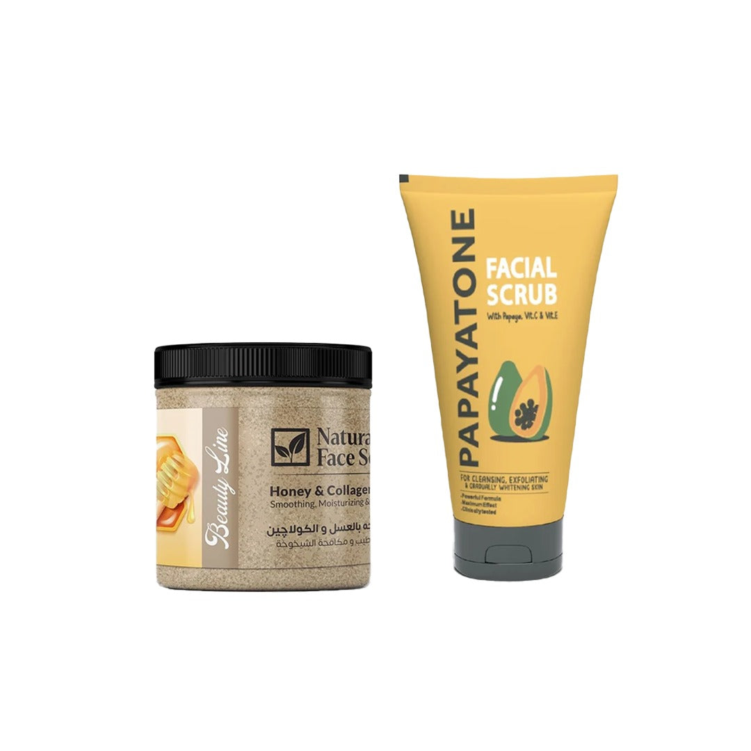 Papayatone Facial Scrub with Honey & Collagen Natural Scrub