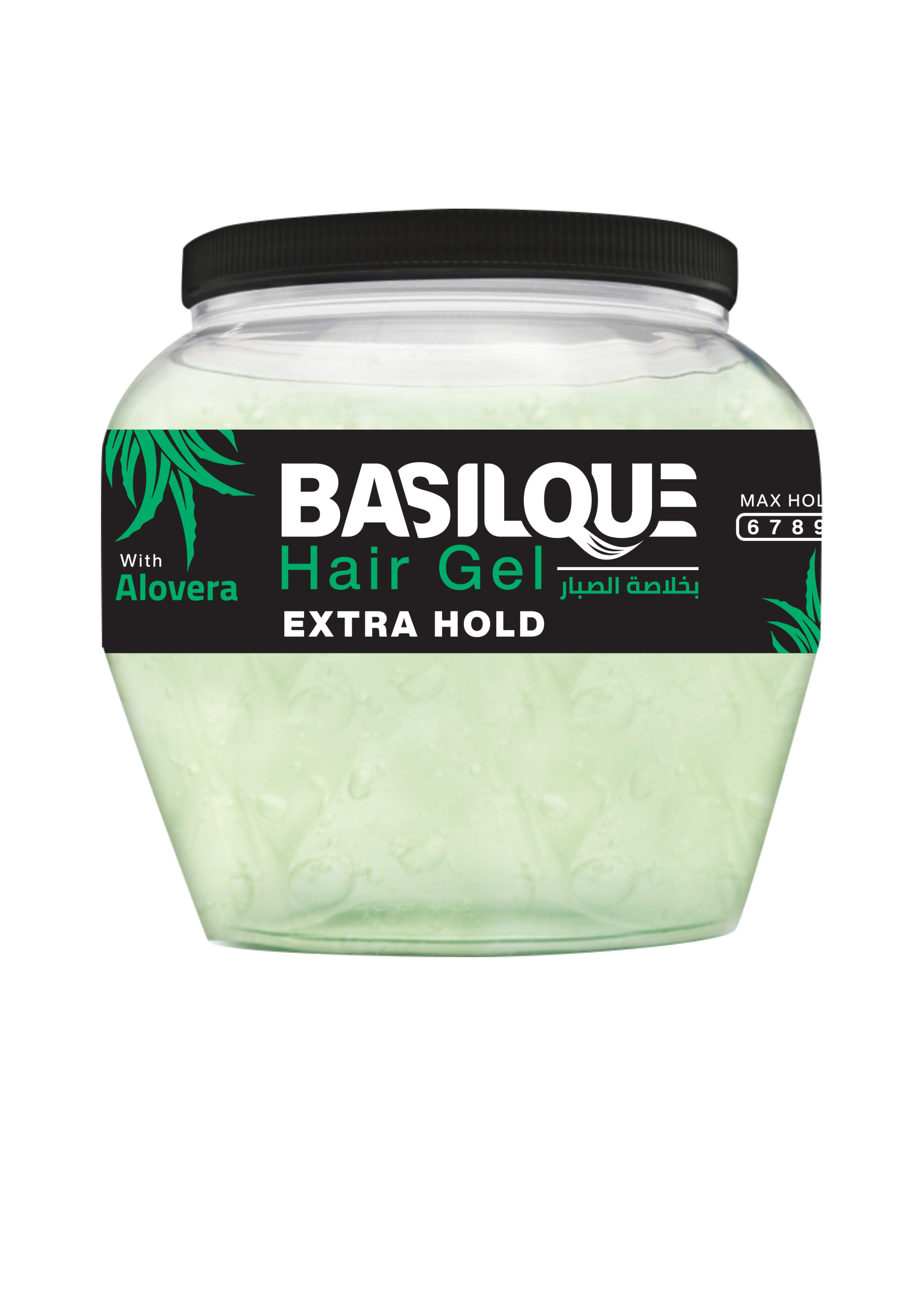 Basilque hair gel extra hold with aloe vera, 350 gm