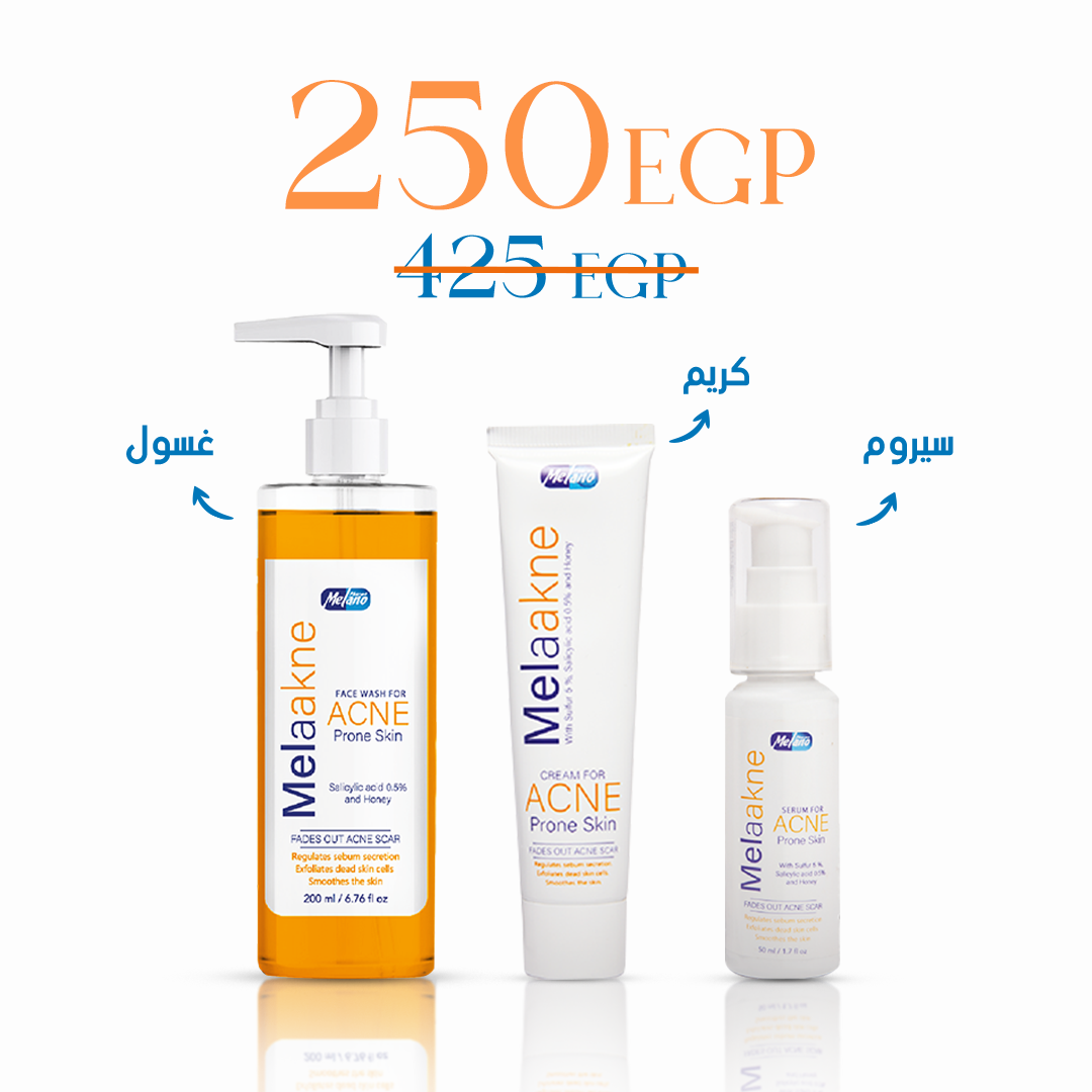 Melaakne Facial wash, serum and cream