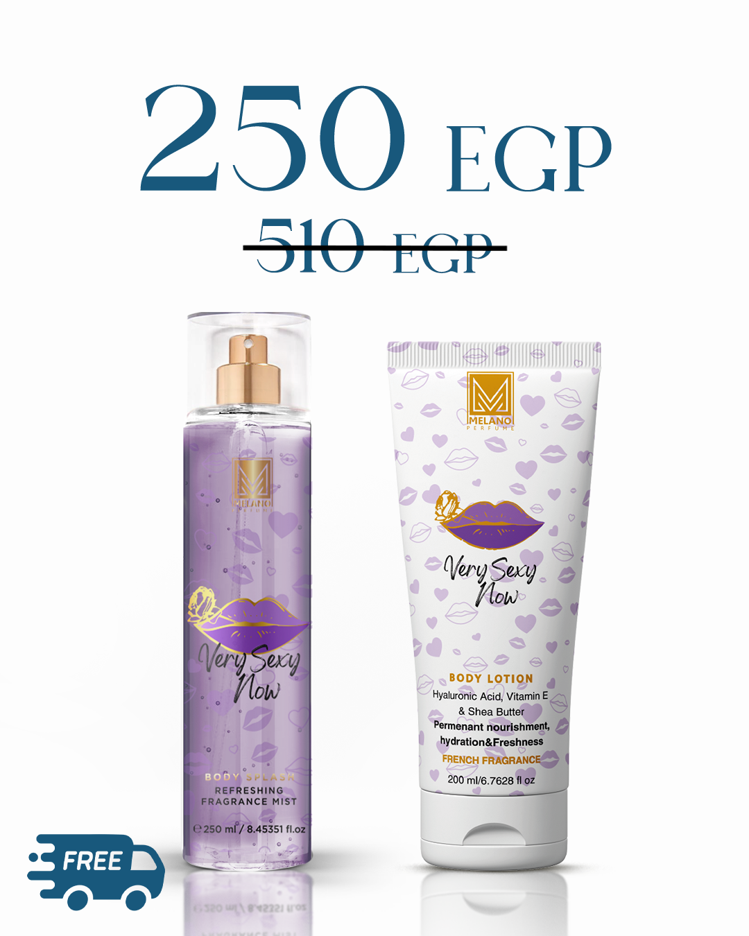 Very sexy set (Melano Body splash + lotion )